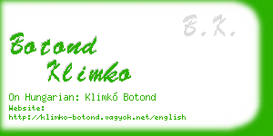 botond klimko business card